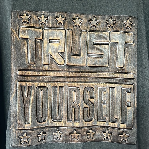 CR-24 Trust yourself Black Short Sleeve Mens Graphic T-Shirt - Picture 3 of 5